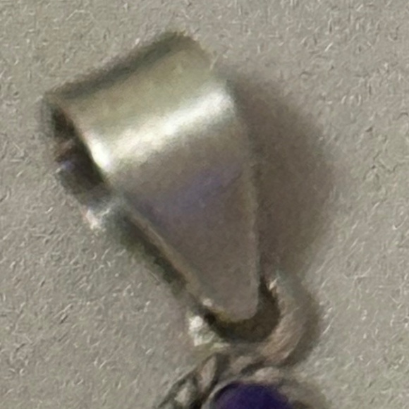 925 Sterling Silver Purple Copper Turquoise Cactus Pendant NO chain included - Picture 3 of 12